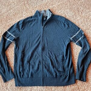 Men's Navy Full-Zip Sweater Banana Republic. Very soft and thinner material